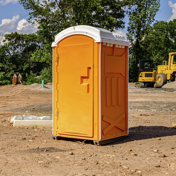 can i customize the exterior of the portable restrooms with my event logo or branding in Sandyville IA